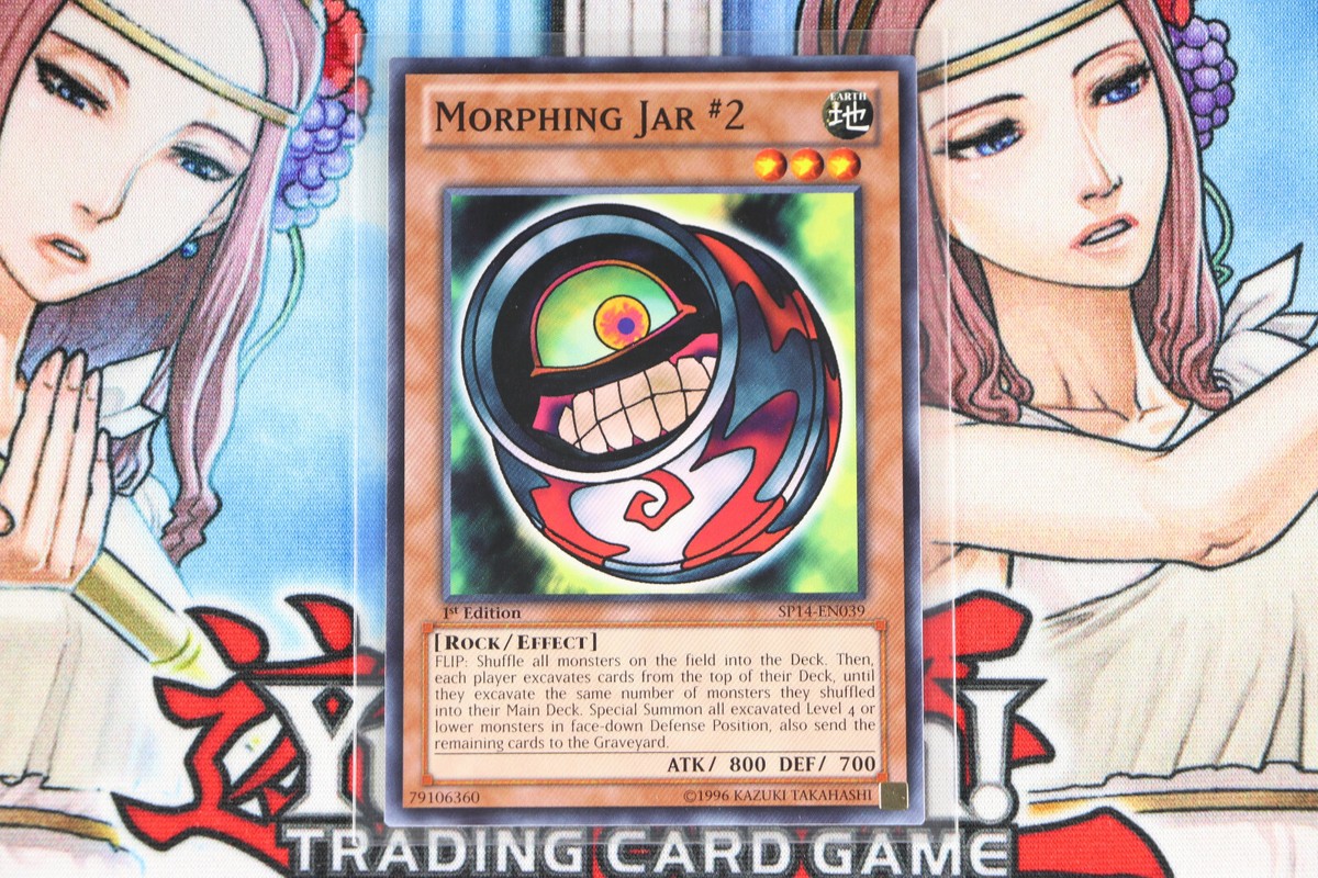 yugioh card morphing jar Yu-Gi-Oh! - - OP09-EN004 - Super Rare - Unlimited EARTH Rock/Effect Monster Level 3D Morphing Jar model
