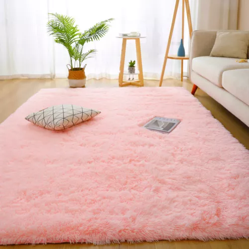 Super Soft Shaggy Rugs Anti-Slip Large Fluffy Rug Living Room Bedroom Carpet Mat - Picture 30 of 35