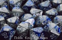 Chessex Gemini Dice D6 16mm Blue & Steel W/white (12) Mint on sale Chessex Gemini Dice D6 16mm Blue & Steel W/white (12) Mint on sale