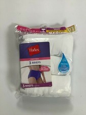 Women  s Hanes White Briefs 3 pack NEW 