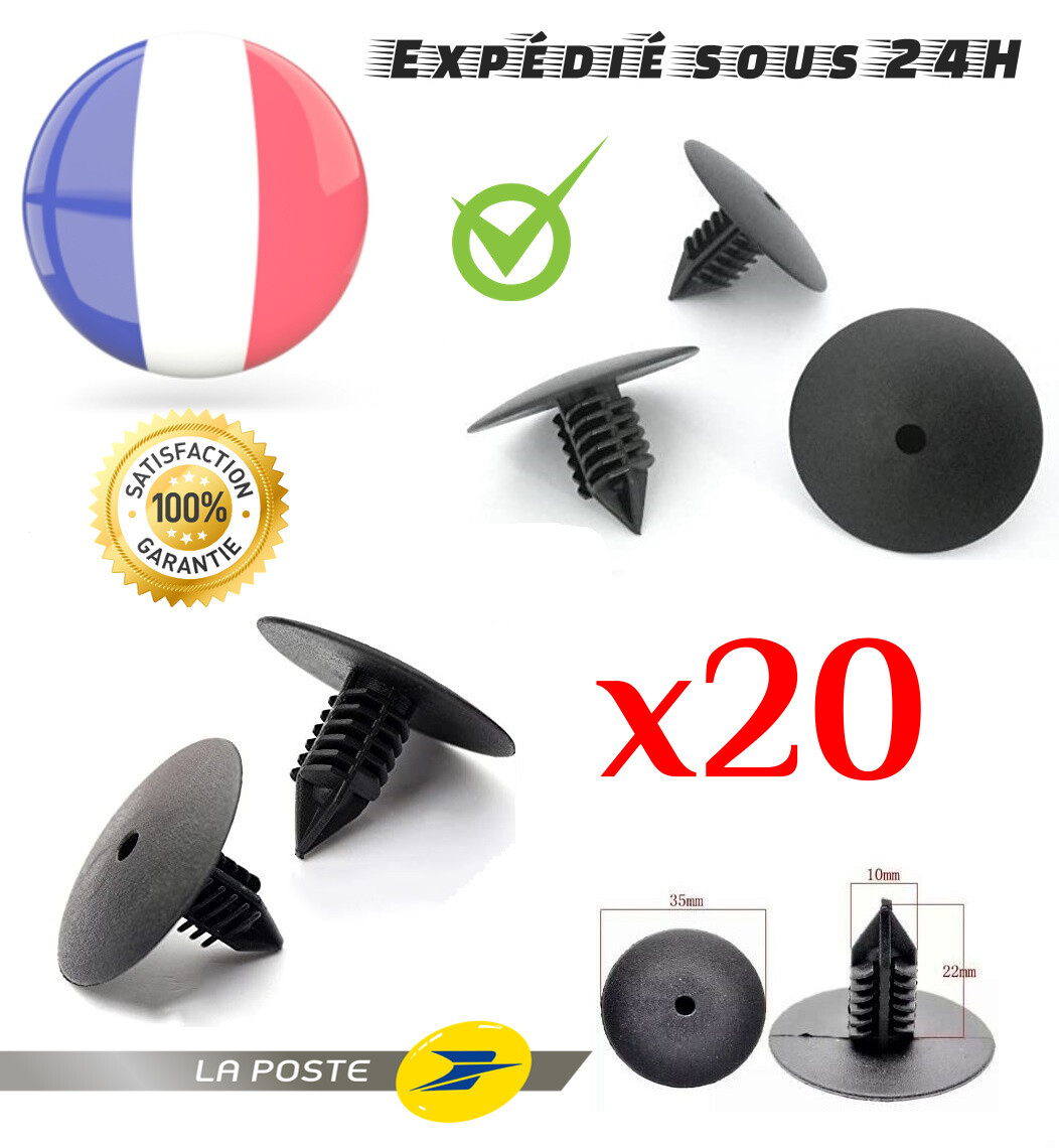 Clip De Fixation Voiture Clips De Fixation En Plastique Pour Porte De Pare- choc, 6 Tailles - 100 Piu00e8ces Clips Plastique Voiture