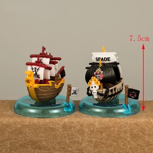 8pcs/set One Piece Mini Pirate Ship Action Figures - Picture 3 of 6