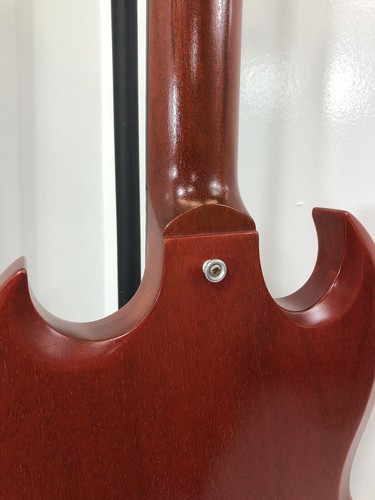 2002 Gibson SG Special Faded Cherry w/Ebony Crescent Moon Inlays DAMAGED NECK - Picture 15 of 24