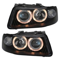 Scheinwerfer Klarglas Angel Eyes FüR Audi A3 8L Facelift Bj. 2000-2003 Schwarz