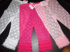 Lace Capri Leggings by Mud Pie, Frilly and Fancy, Size 4T, Set of 3, NWT