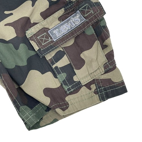 Levi’s Boys Size 16 Husky Camo Cargo Shorts Green Adjustable Waist NWT - Picture 7 of 10
