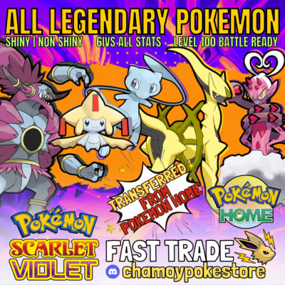 ALL LEGENDARY POKEMON AVAILABLE FOR SCARLET VIOLET   SHINY 6IV   BATTLE READY