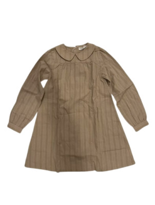 Coco Blanc Camel Linear Collar Dress Girl 4 NWT