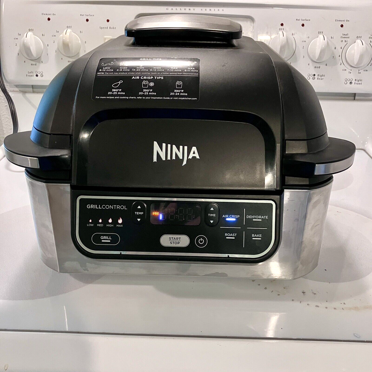 Ninja Foodi 5-in-1 Indoor Grill Black Silver Air Fry Roast Bake