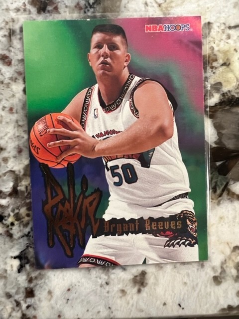 1995-96 NBA HOOPS ROOKIE CARD VANCOUVER GRIZZLIES BRYANT REEVES
