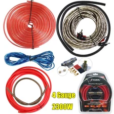 4 Gauge Car Audio Cable Kit Amplifier Install Amp RCA Subwoofer Sub Wiring 2300W