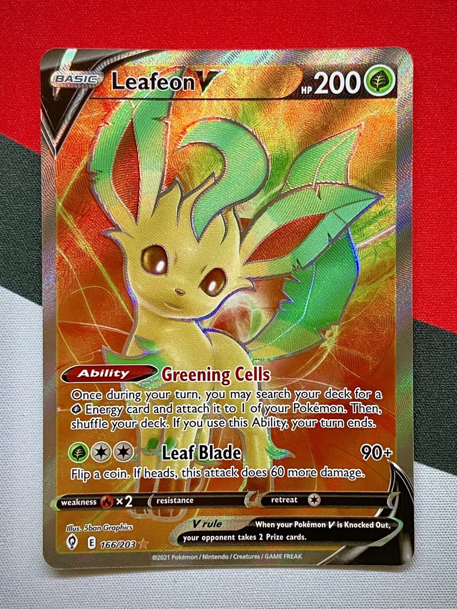 Leafeon V Full Art 166/203 Evolving Skies Ultra Rare Pokémon PACK