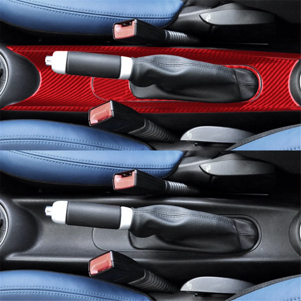 Interior Carbon Fiber Handbrake Panel Trim Cover For BMW MINI Cooper R56 2007-10 - Image 3 of 4