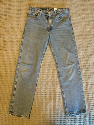 Levis 505 Jean Mens 33X30 Blue  Vintage Denim Red Tab Straight Leg