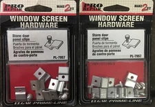 (2) Packs Of 8 Prime-Line Mill Aluminum Storm Door Panel Clip 1/2 inch PL-7957