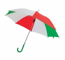 TEN Italia Flag Umbrella Automatic Green White Red Polyester 106x106
