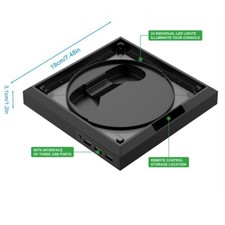 For Xbox Series X/S Vertical Stand Multi-function Charging Base Colorful Light