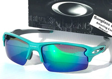 NEW Oakley FLAK 2.0 Matte Pacific Green POLARIZED Galaxy Jade Sunglass 9188