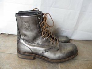 diesel silver boots