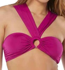 Carmen Marc Valvo Women's Multi-Way Bra Bikini Top LARGE - Azalea RETAIL: 92.00