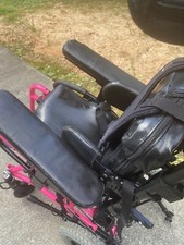 Sunrise Medical Quickie Zippie TS 12 x 16 Tilt In Place Wheelchair Pink