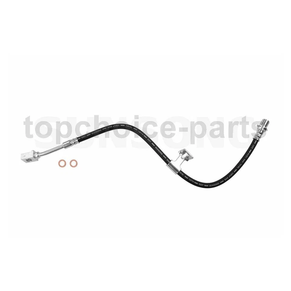 2x Linha de freio dianteira esquerda e direita mangueira de freio para 1979-1986 Chevrolet C30 - Imagem 2 de 4