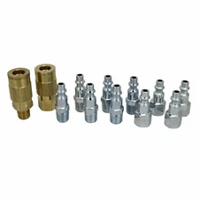 Milton® EXELAIR® Air Coupler and Plug Accy Kit, 1/4" M-STYLE® Brass Coupler & Pl
