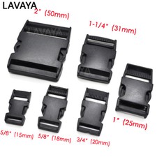 Plastic Straight Side Release Strong Buckle For Backpack Straps Webbing Black