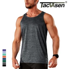 Mens Gym Tank Shirts Sleeveless Muscle Top Quick Dry Workout Fitness Sports Vest