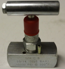KF industries Needle Valve 1/4" CS 23-14 (690 BAR) 10000 psi @ 200f