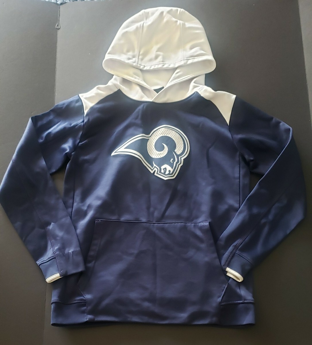 NFL Los Angeles Rams Warm Up Hoodie Youth Size Large Dark Blue and