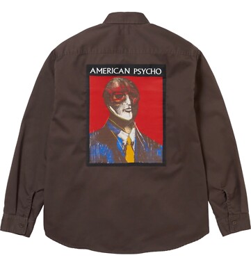 Supreme American Psycho Work Shirt Brown Size Large Brand New FW23 
