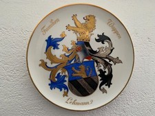 Meissen - Prunkteller / Wappen Teller -Familie Lehmann -  23 cm