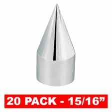 20 Pack Chrome Spike Tire Wheel Hex Lug Nut Press On Covers Car Truck - 1516