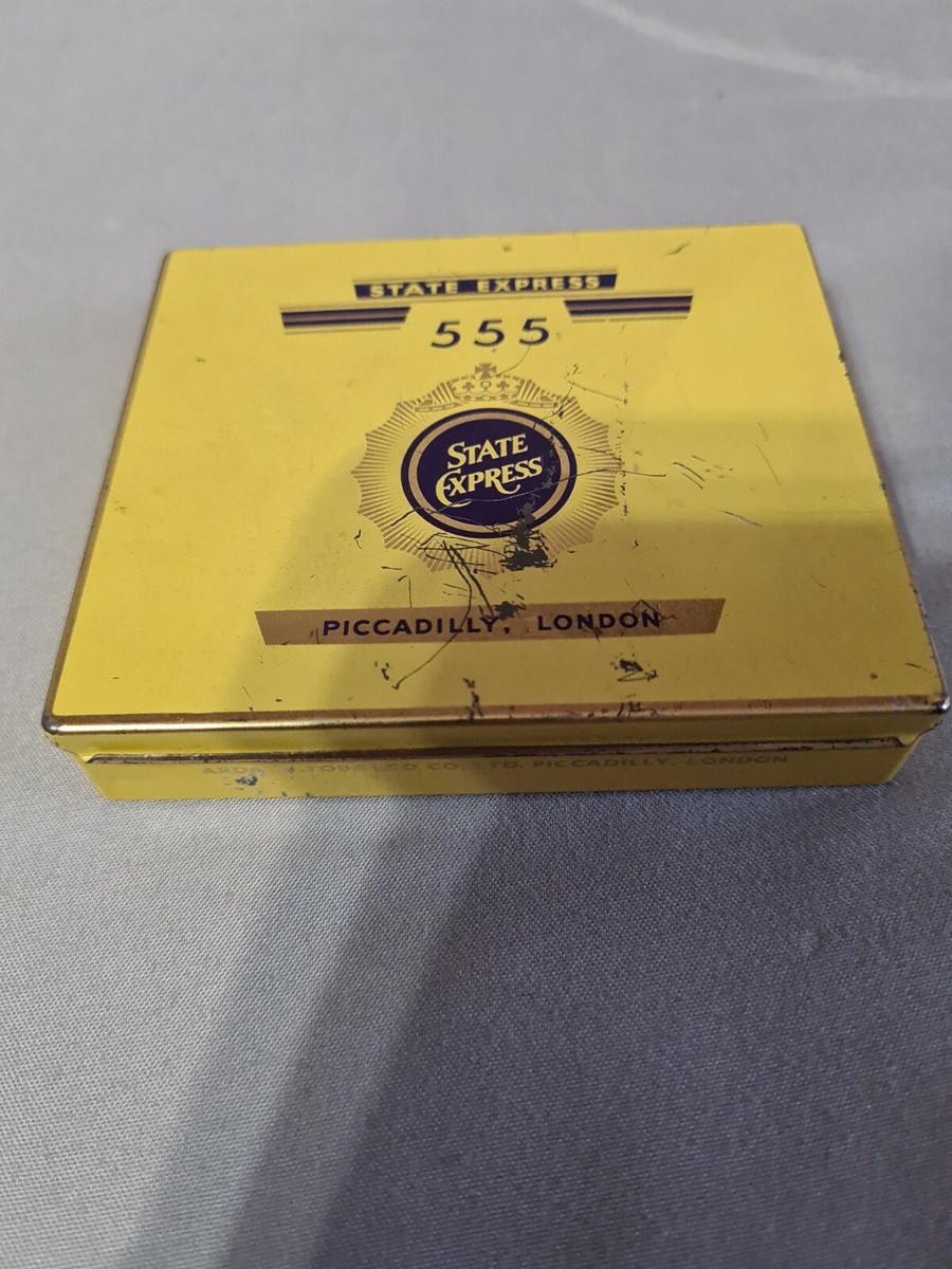 Vtg State Express 555 Cigarettes Tin London Ardath