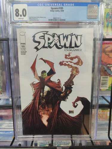 SPAWN #185 (2008) - CGC GRADE 8.0 - ENDGAME PART 1 - BRIAN HOLGUIN & PORTACIO!