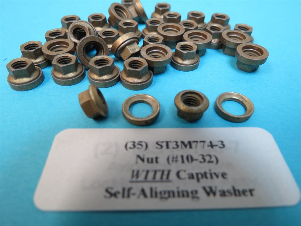 れっさー 10-32 Self-Aligning Self-Locking Nuts + Captive Washer Aircraft