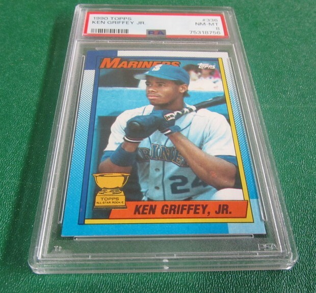 1990 Topps ERROR CARD (Bloody Scar) PSA 8 NM-MT Ken Griffey 1990 Topps ERROR CARD (Bloody Scar) PSA 8 NM-MT Ken Griffey