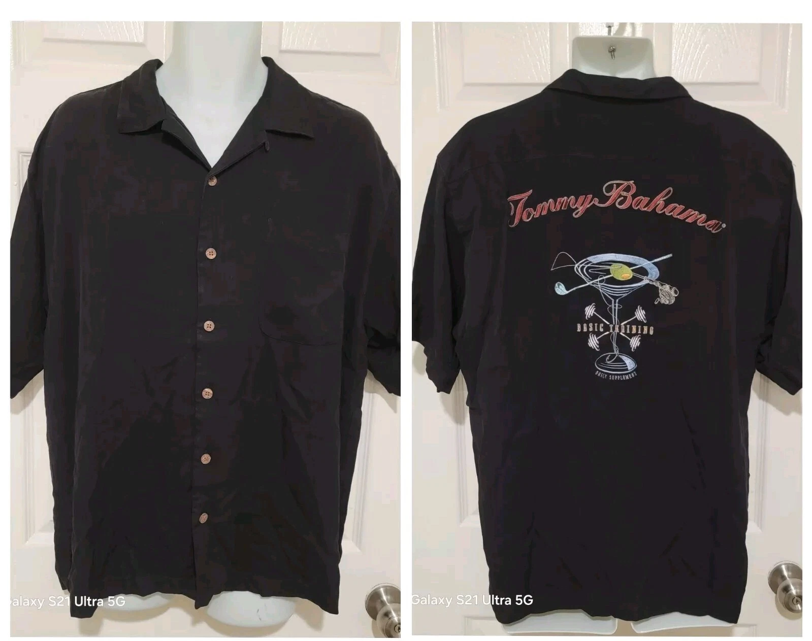 Tommy Bahama Men's Embroidered "Basic Training" "Daily Supplement" Size Large