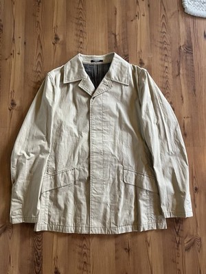 Tornado mart Beige Mid-Length Overcoat with Button for Men