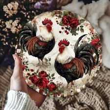 Tin Metal Signs Aluminum 2D flat 8*8inch Aluminum 2D flat Rustic Roos Signs 