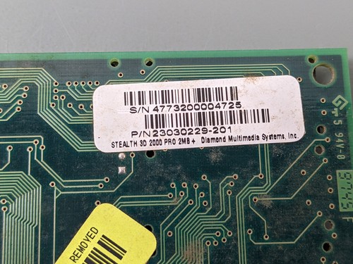 Diamond Stealth 3D 2000 Pro 2MB PCI Vintage Gaming SVGA Card for 486, Pentium - Picture 4 of 4