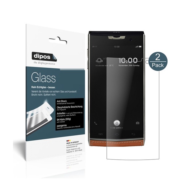 2X Schutzfolie FüR Doogee T3 Matt - Anti-Shock 9H Folie Dipos Glass Displayfolie-image