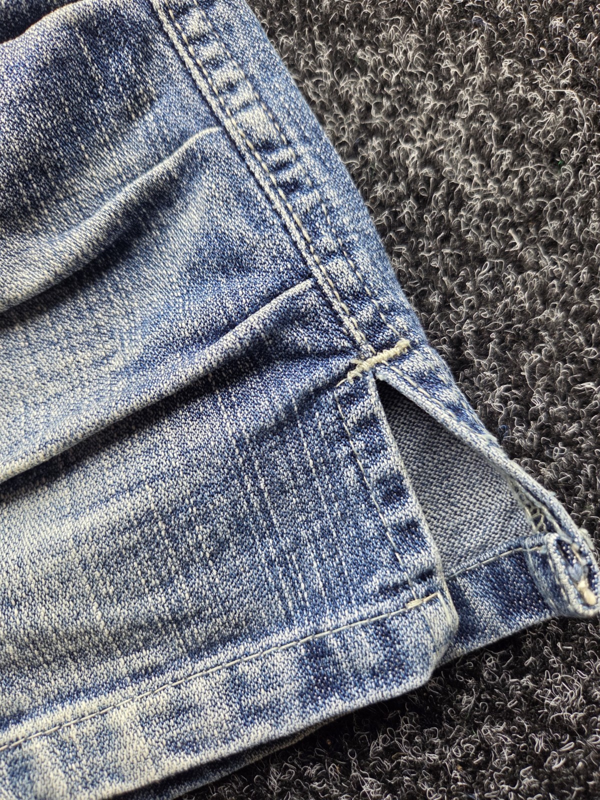 Franco Ferucci Vintage Y2K Denim Mini Skirt 30” Waist Distressed Grunge image 7