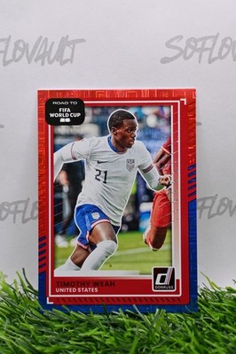 2025-26 Panini Donruss Road to FIFA World Cup Timothy Weah Red Blue Maze #21