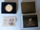 2021-S American Silver Eagle Proof Type 2 Dollar $1 Box COA US Mint OGP