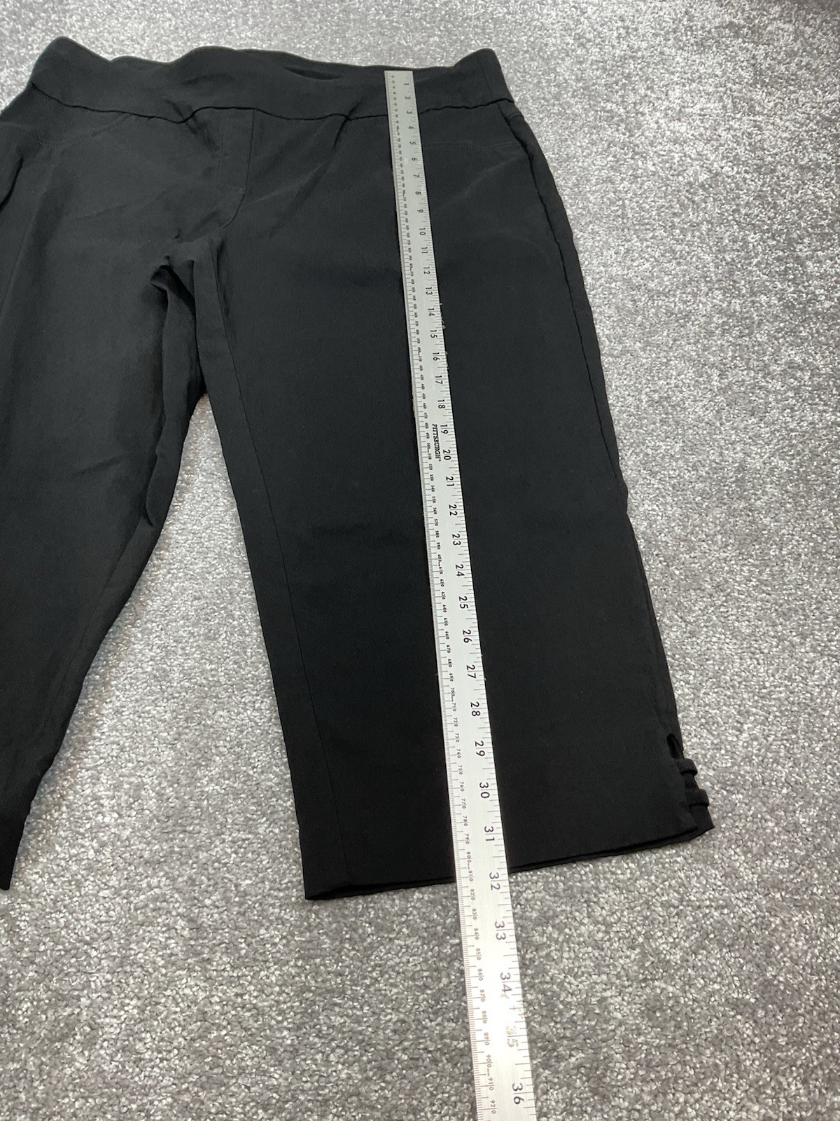 Ruby Rd. Womans Capri Pants Solid Black 20 Rayon … - image 3