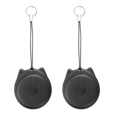 2pcs Bluetooth Tracker (for All System) GPS Tracker with Key Ring Black Color