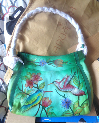 Anuschka Hand Painted Leather Shoulder Bag ~ New With Tags