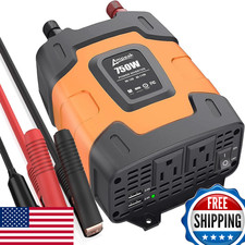 Ampeak 750W Power Inverter 4.8A Dual Usb Ports 2 Ac Outlets Car Inverter Dc 12V